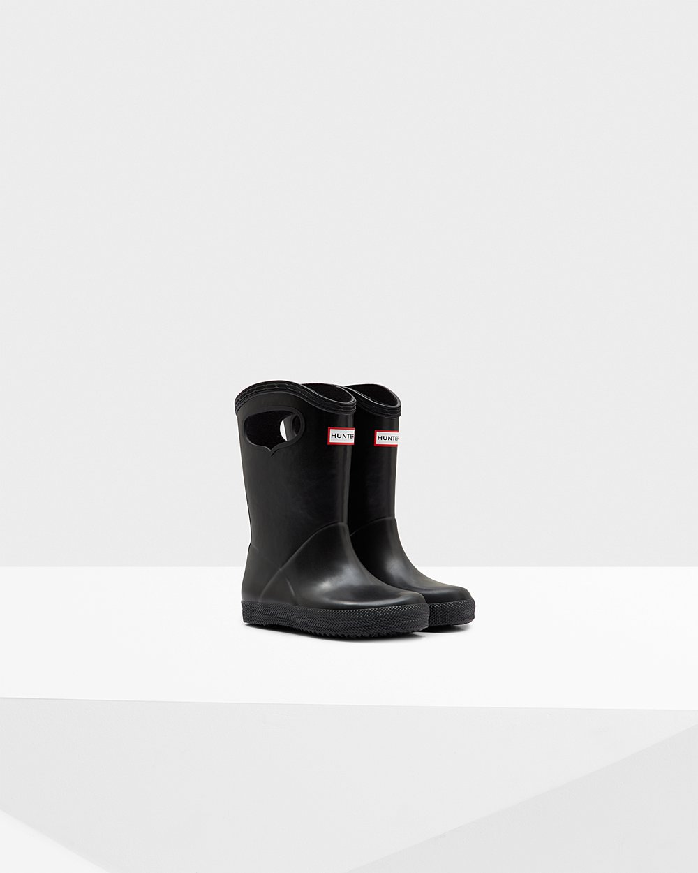 Kids Hunter Original First Classic Grab Handle - Rain Boots Black - 8104-WZPLE